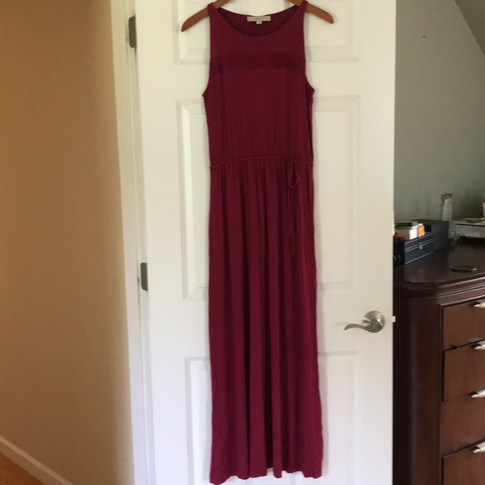 LOFT drawstring Maxi Dress